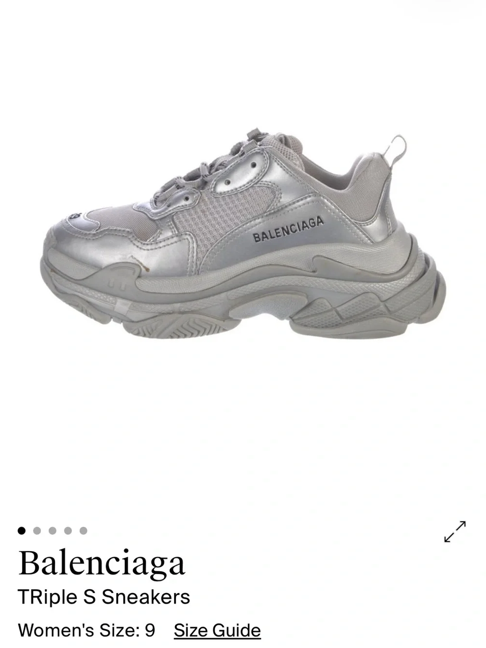 Balenciaga Triple S Sneakers - Gray/White